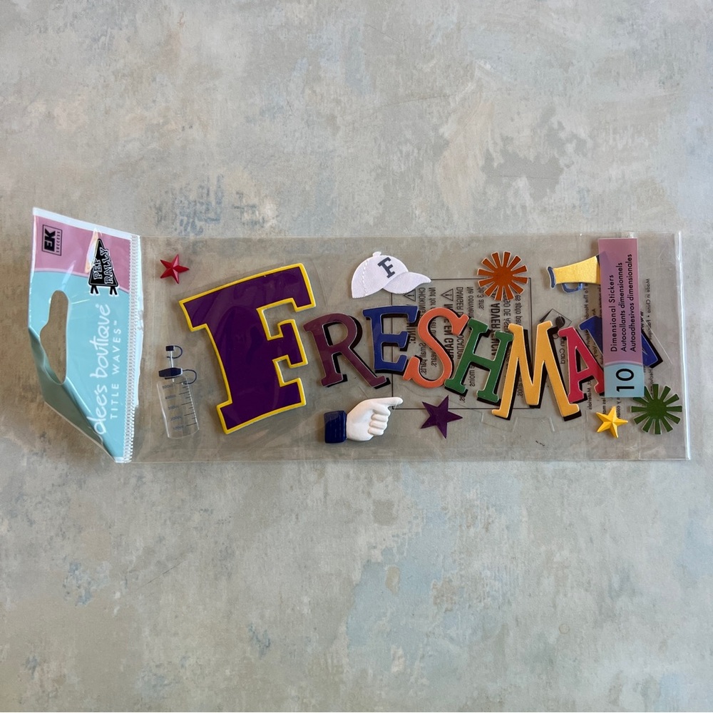 NWT Jolee's Boutique Freshman Dimensional Sticker Set